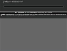 Tablet Screenshot of pdftowordformac.com